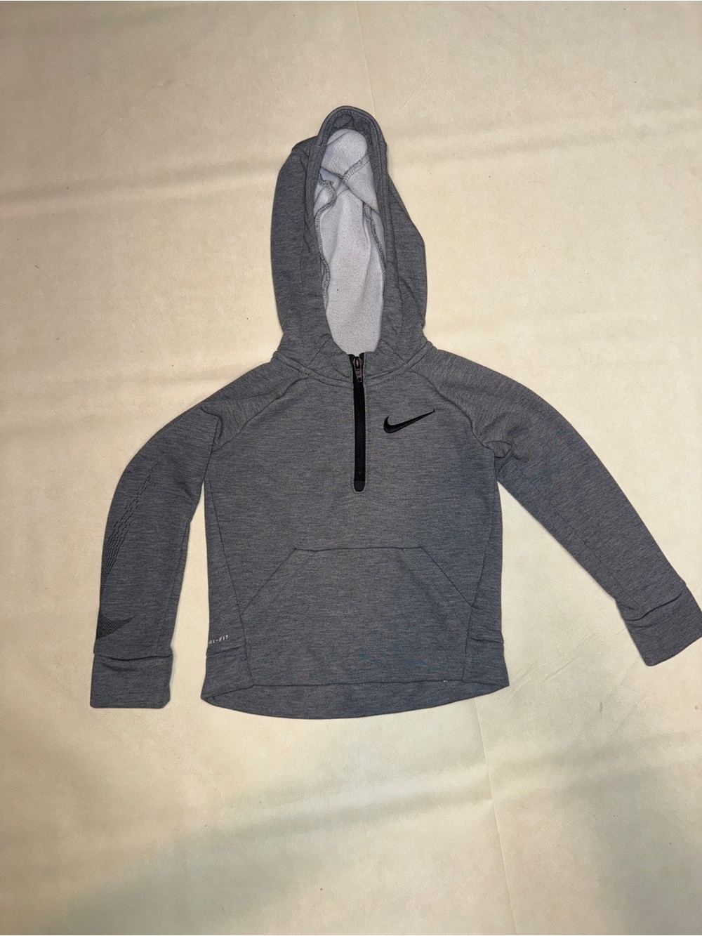 Nike Kids Gray Half-Zip Hooded Pullover